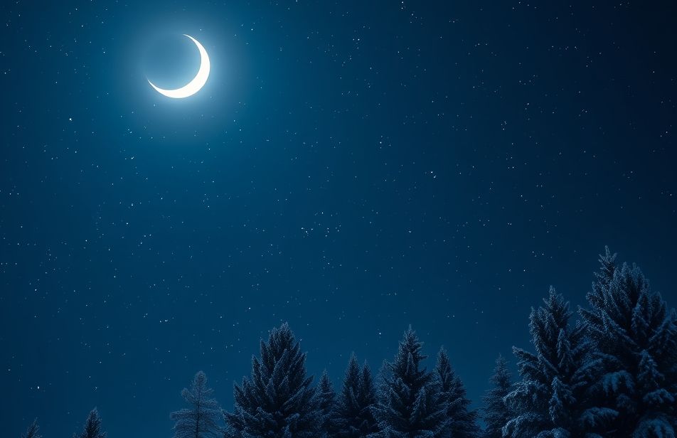 Winter Night Sky Wallpaper