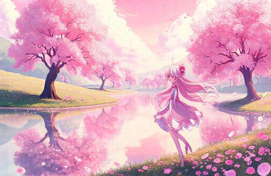Pink Anime Wallpaper