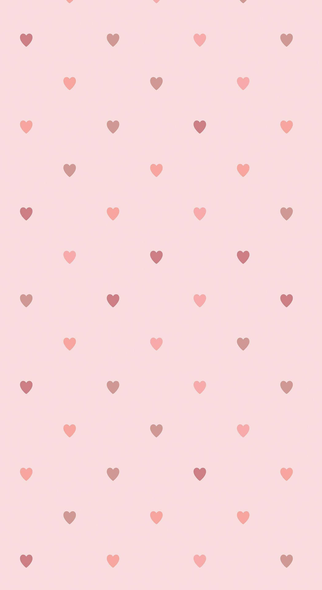 Little Pastel Pink Heart Shapes Wallpaper