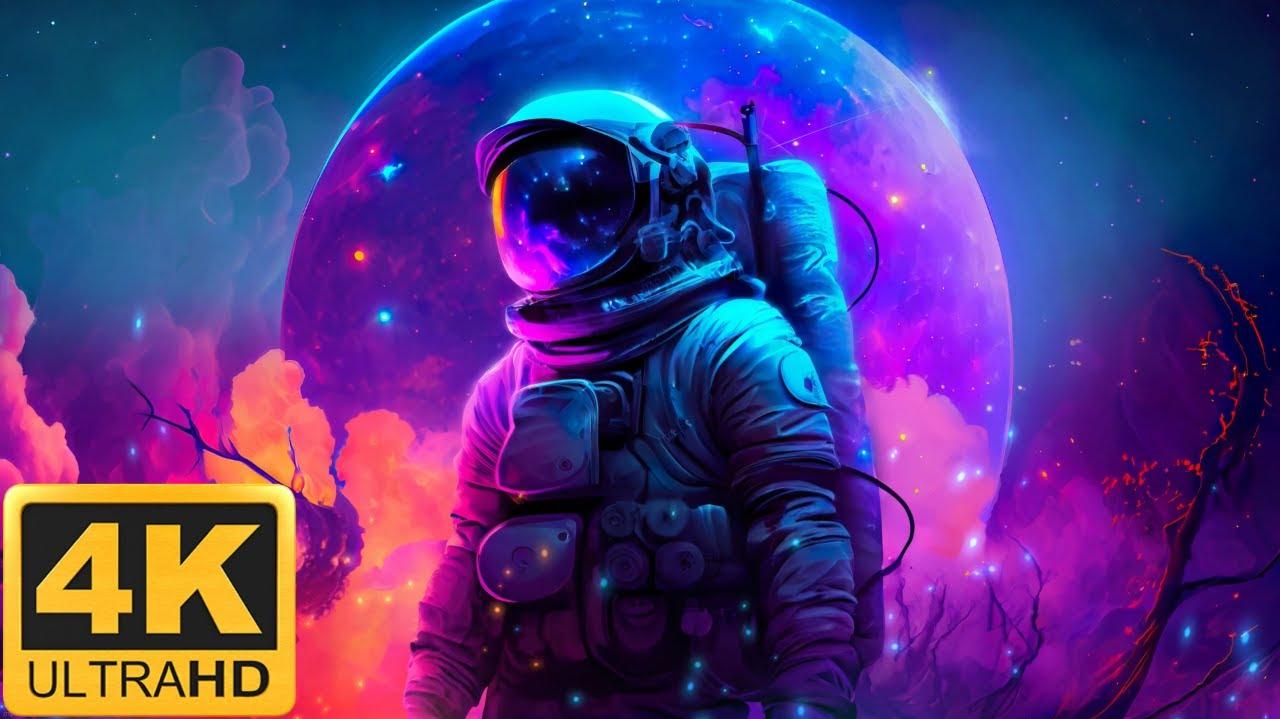 Astronaut Neon Pla Live Wallpaper Screensaver 4k Ultra HD