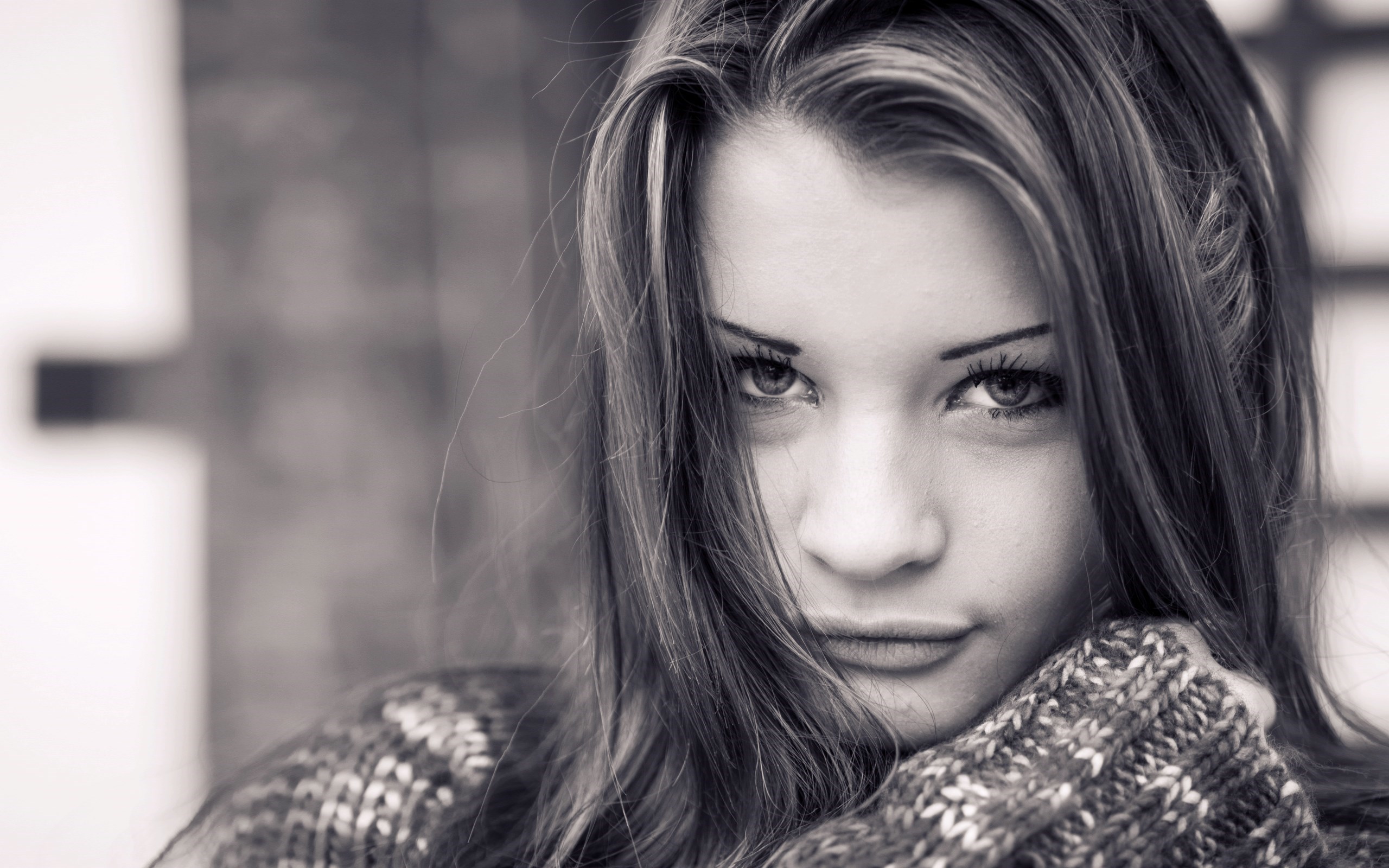 Happy Girl Portrait Photography Wallpaper