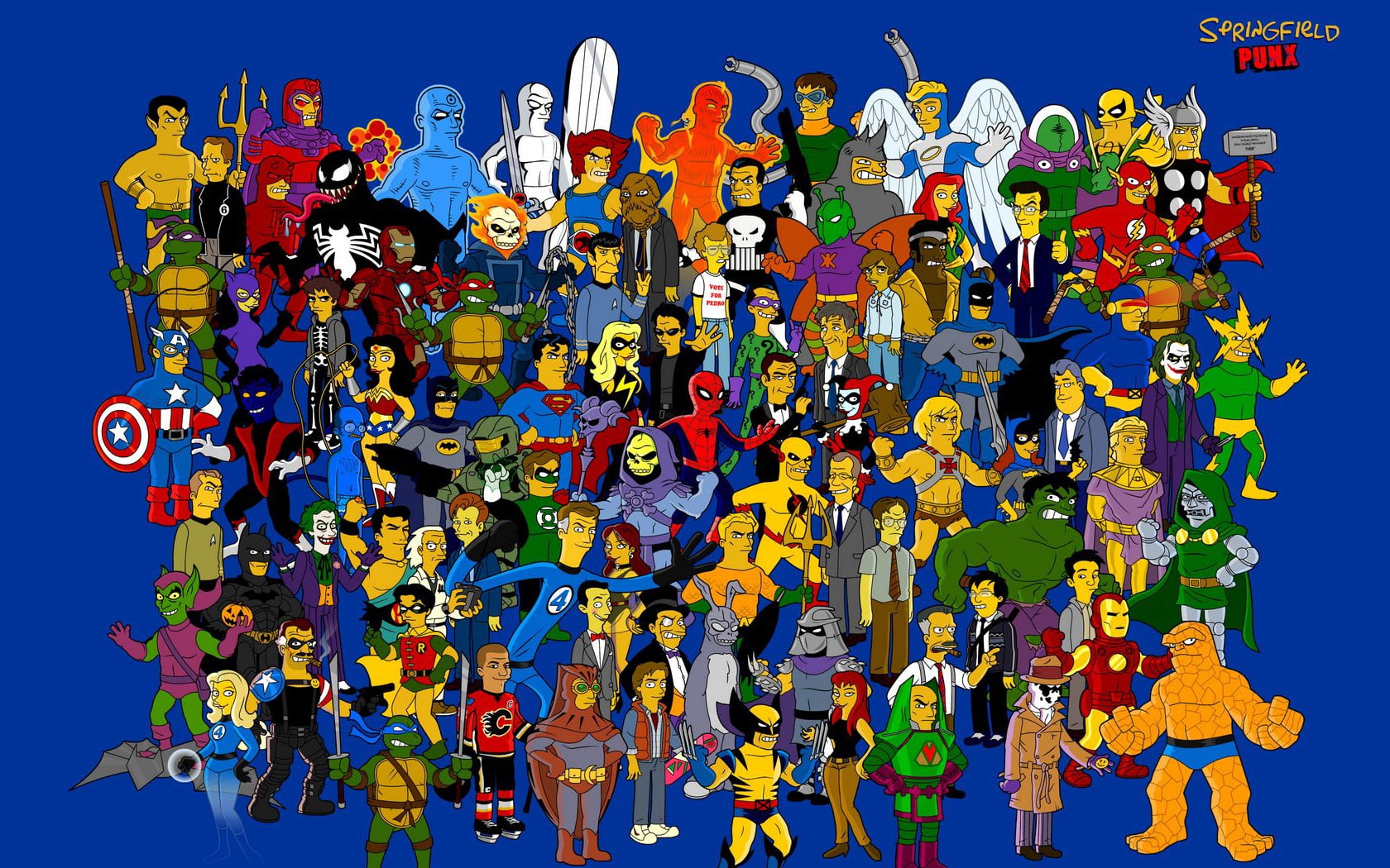 The Simpson S Parody Illustration HD Wallpaper