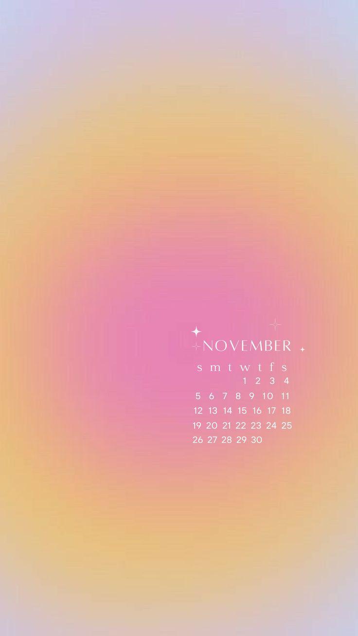 November Lock Screen In Calendar Wallpaper Cute