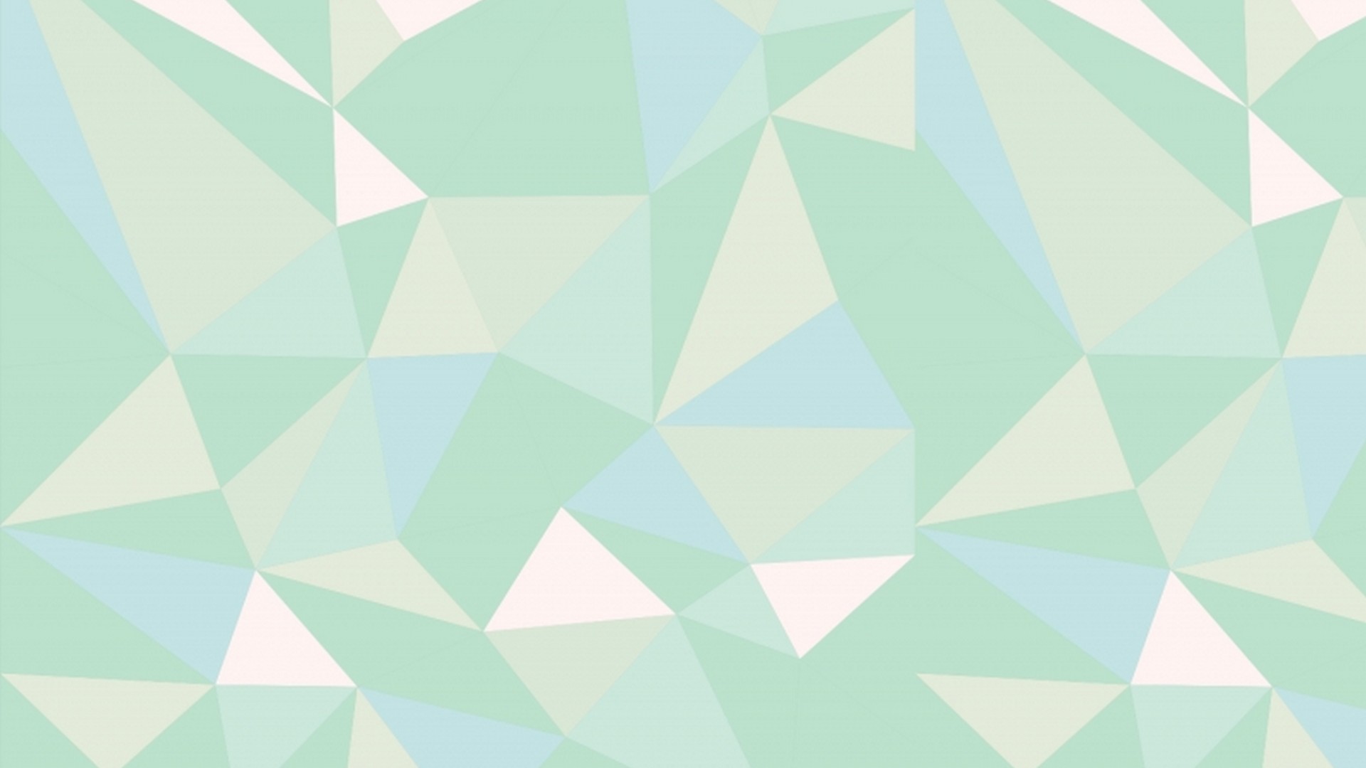 A soothing mint green geometric wallpaper with a low-poly design