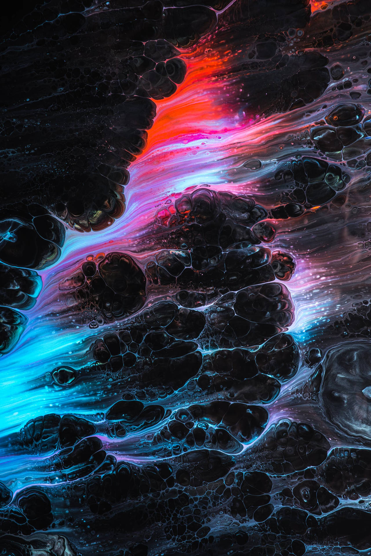 Abstract Splatter Neon iPhone Wallpaper