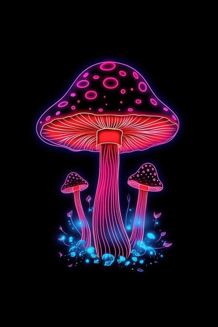 Am Rica Ortiz On Mushroom Drawing Wallpaper