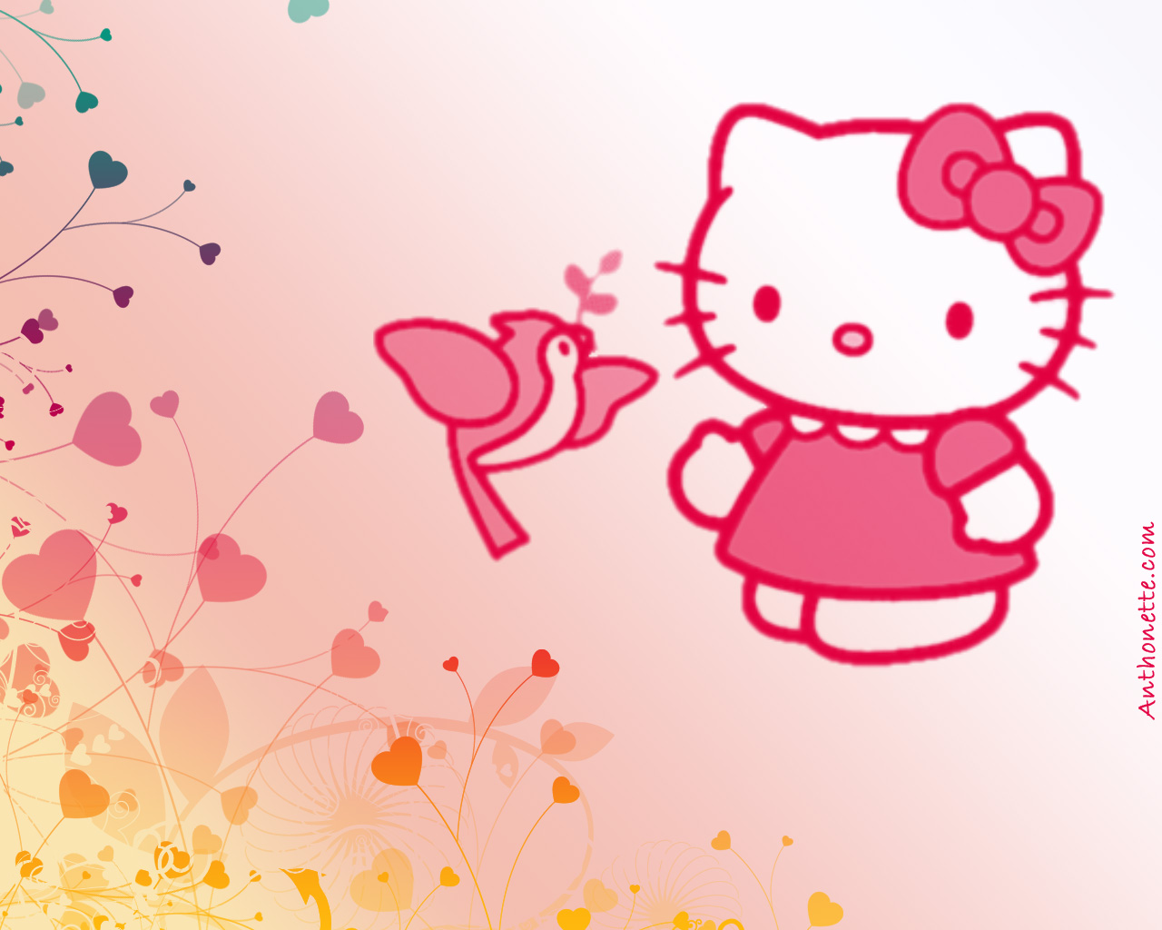 Desktop Wallpaper Pink Hello Kitty