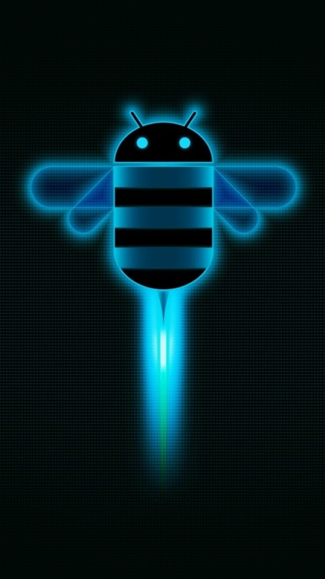 Funny Shiny Light Dark Bee Art Design iPhone Wallpaper