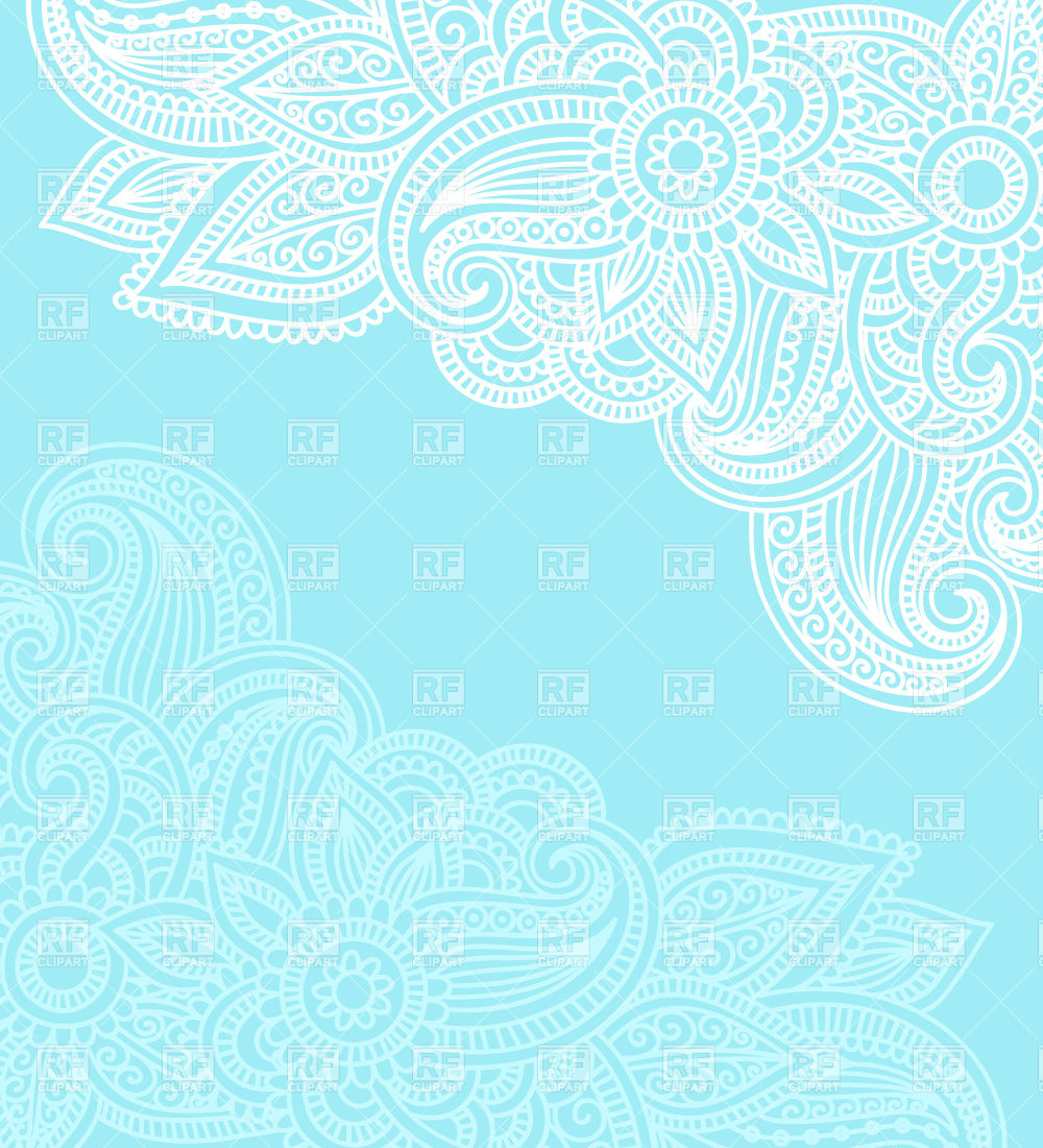 Ethnic Indian Ornament Mendi Style Background Vector