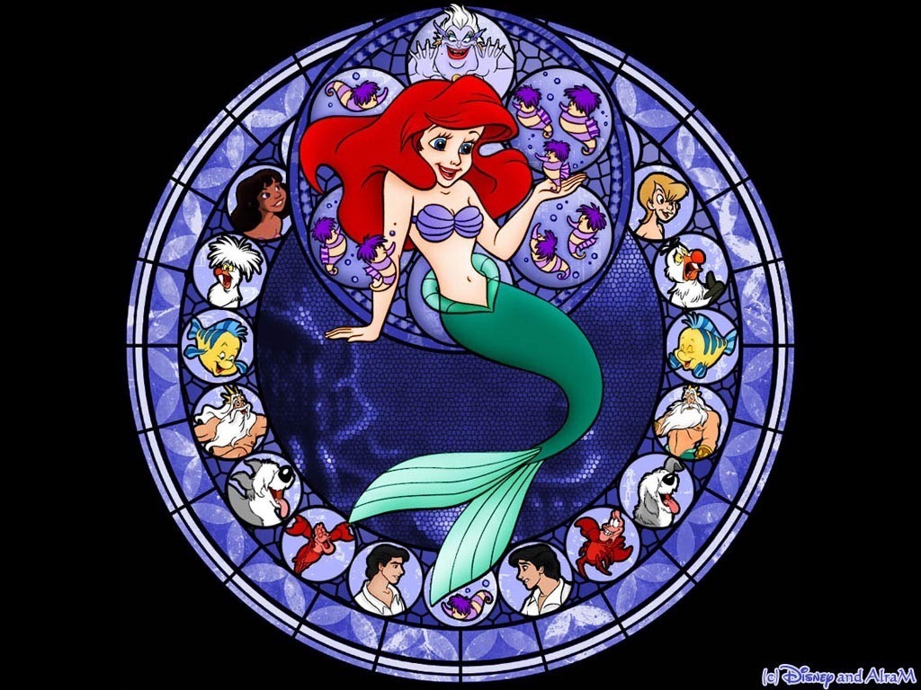 Disney Little Mermaid Stained Glass