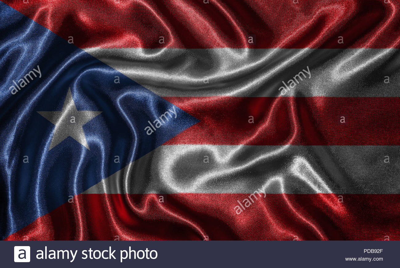 Puerto Rico Flag Fabric Of Country Background