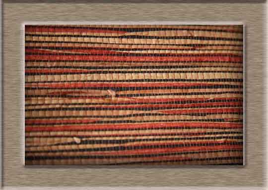 Grasscloth Weave Grass Red Triangle