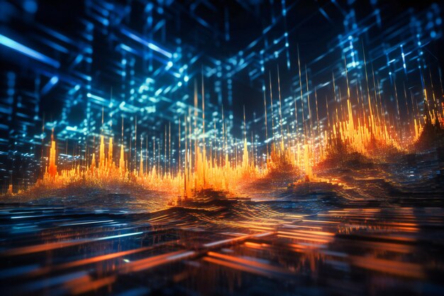 Vivid Illustration Volatile Nature Cryptocurrency Market Its Blockchain Foundation Wallpaper
