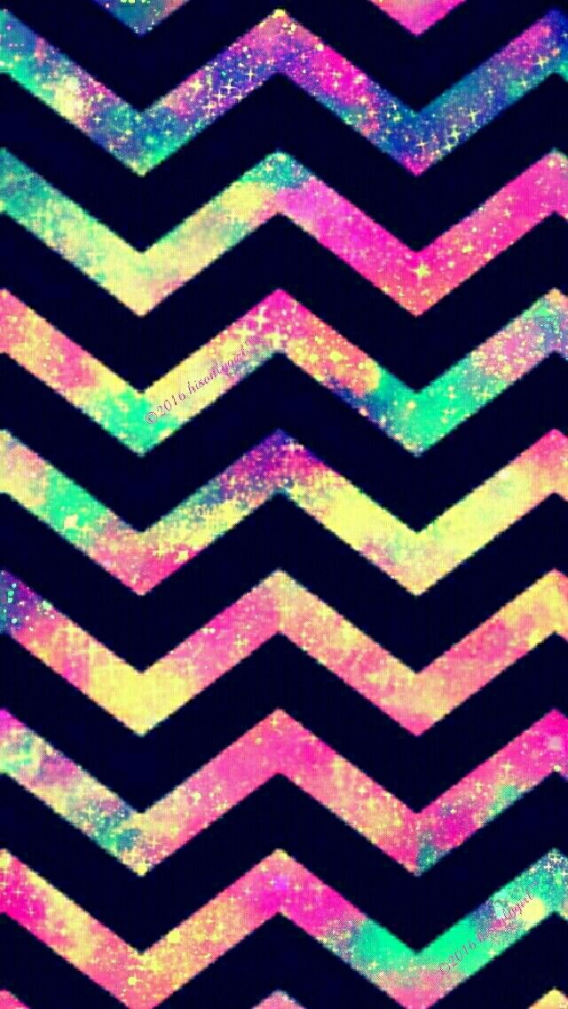 Colorful Chevron Galaxy iPhone Android Wallpaper I Created For The