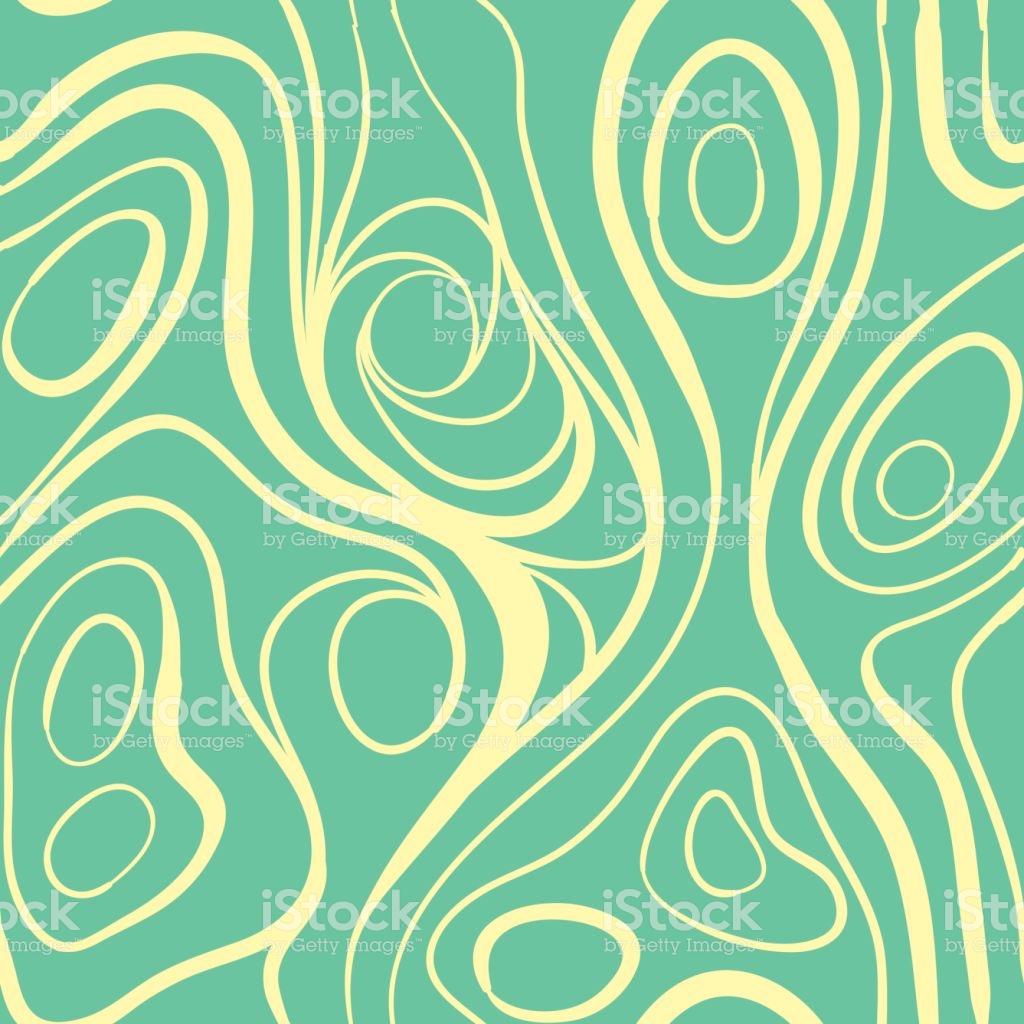 Abstact Organic Wave Doodle Lines Seamless Pattern Background