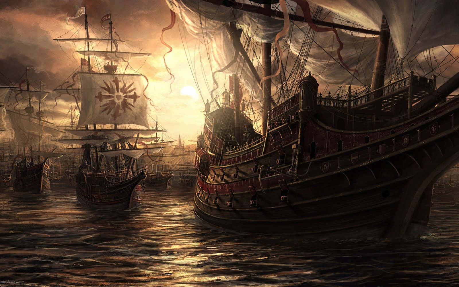 October At In Pirate Ship HD Wallpaper Jpeg