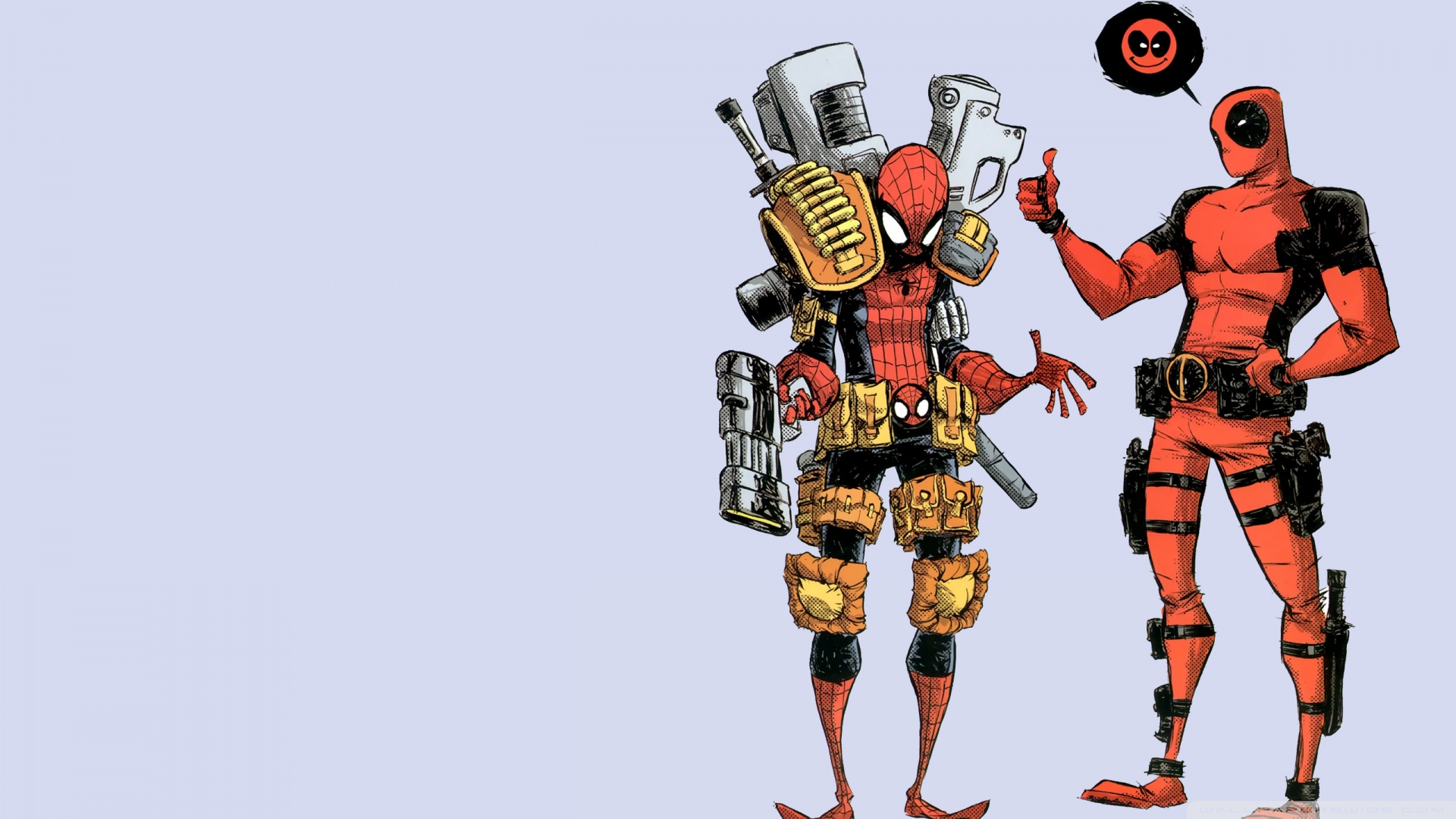 Deadpool And Spiderman Wallpaper