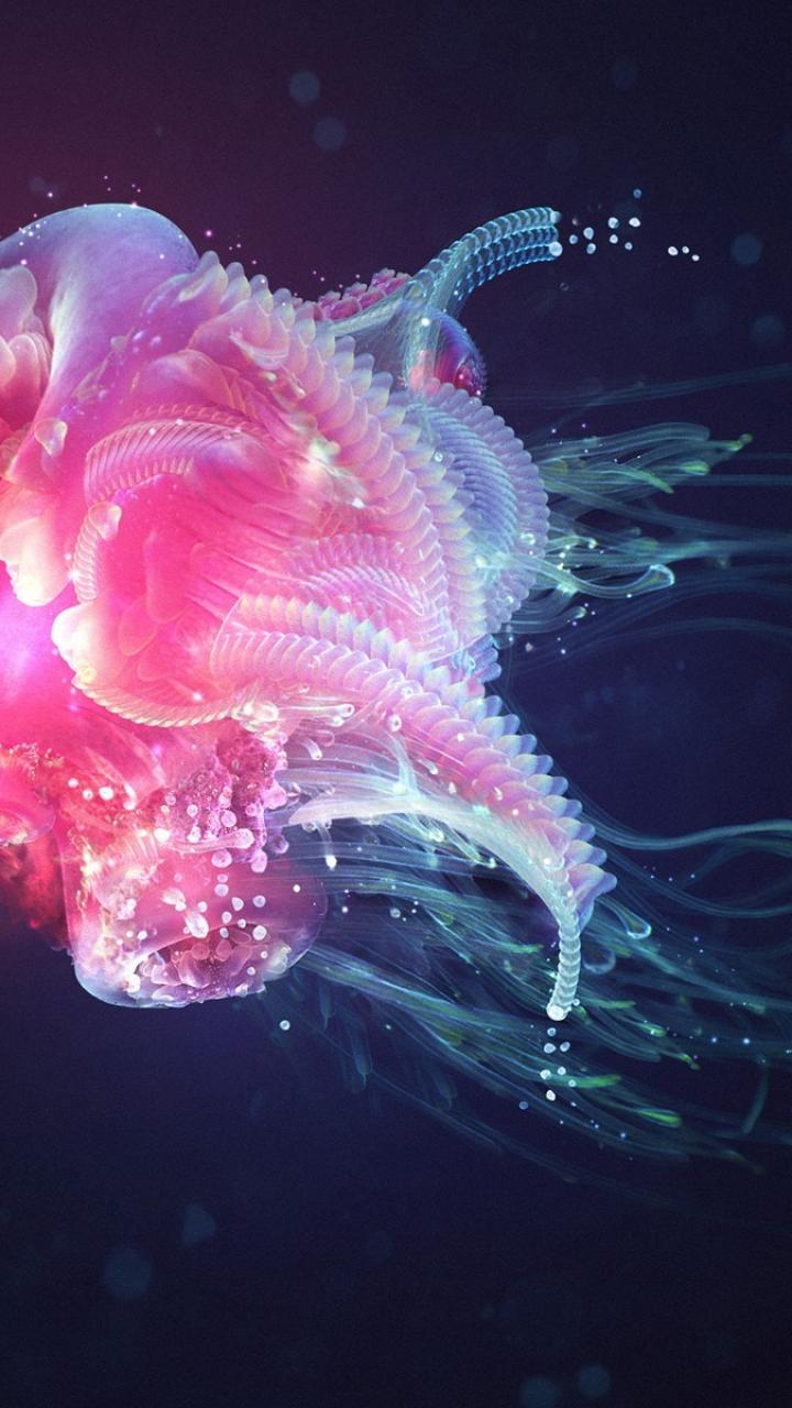 Justin Maller Motion Abstract Jellyfish Underwater Wallpaper