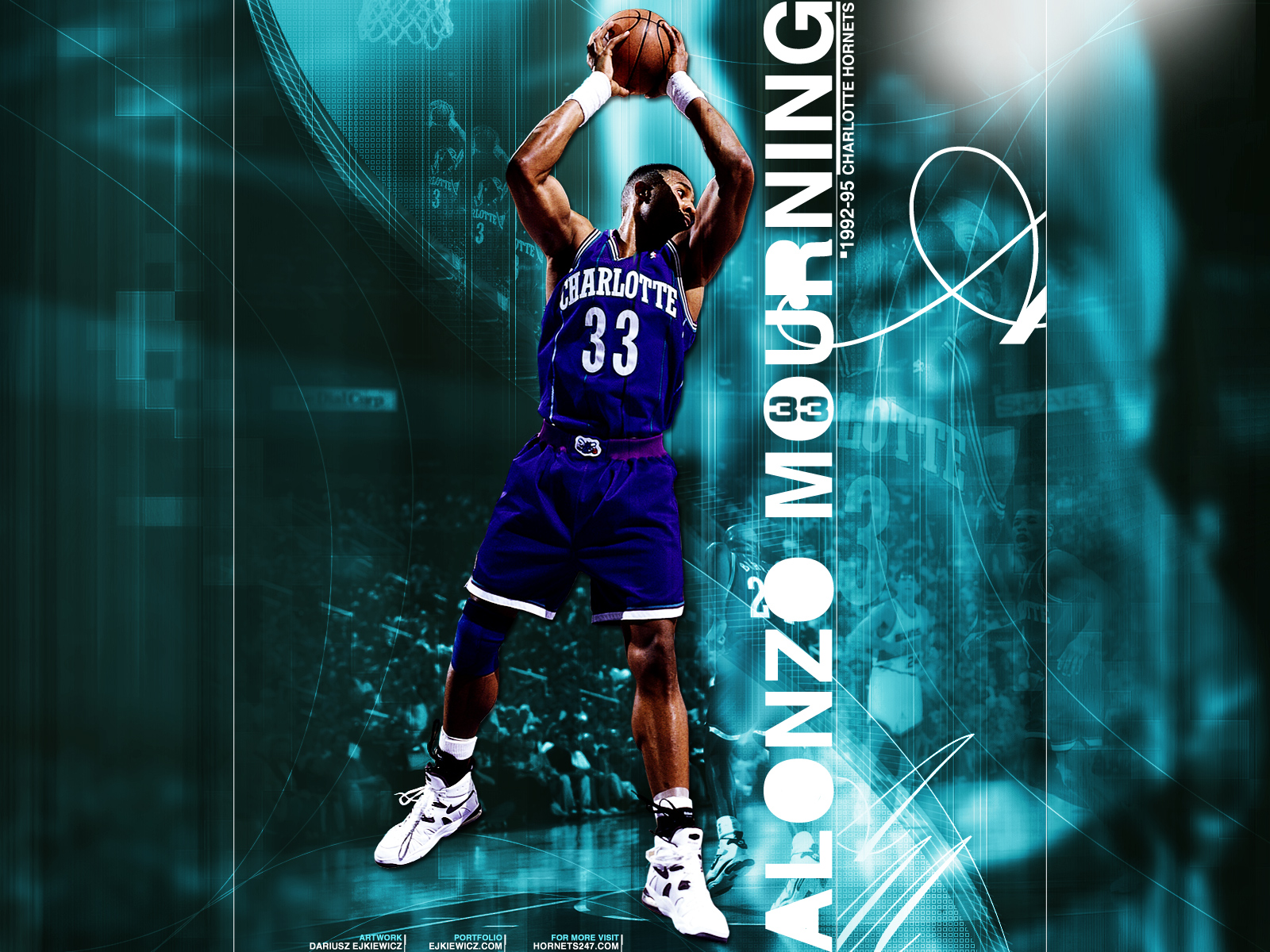 Hors Wallpaper Alonzo Mourning Vintage Dark New Orleans Pelicans