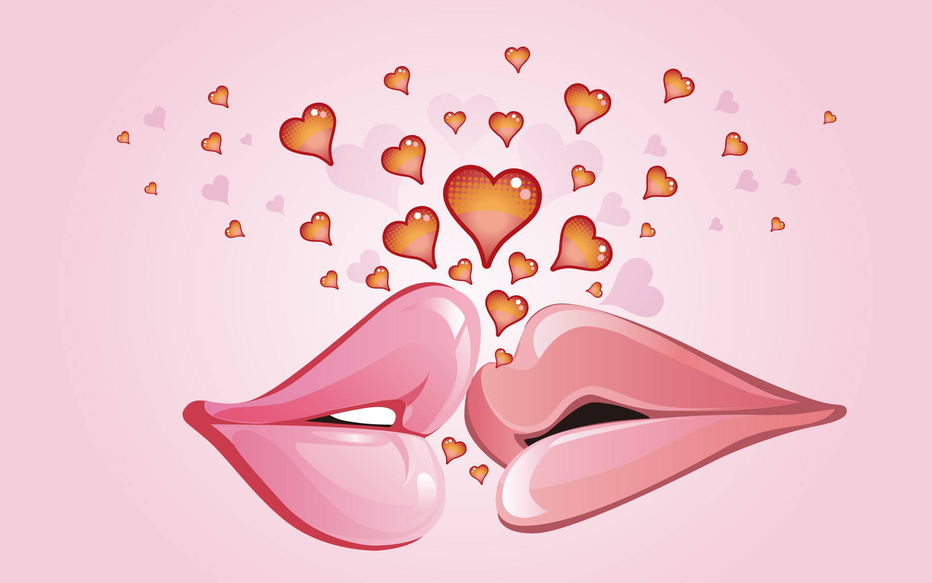 First Kiss In Love Wallpaper HD
