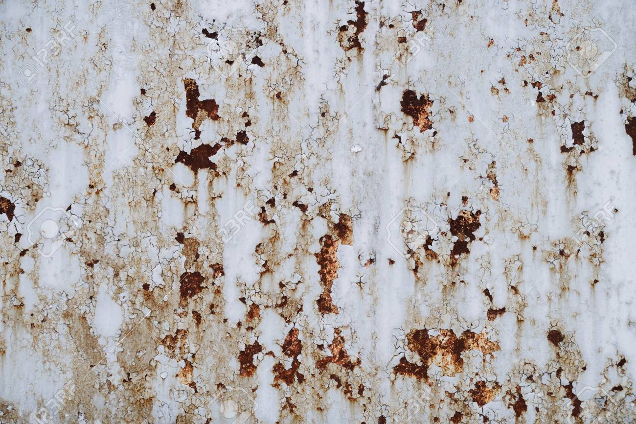The Wall Is Rusty With Shabby Paint Texture Background