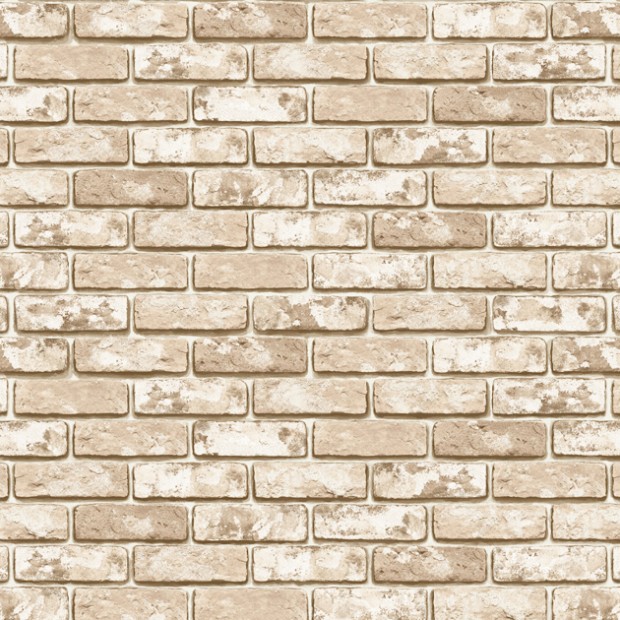 Antique Buff Brick Effect Self Adhesive Wallpaper