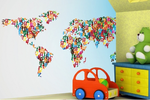 World Map Wallpaper For Kids