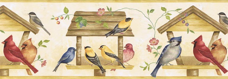 Details About Kitchen Birds Bird Seed Wallpaper Border Kc322