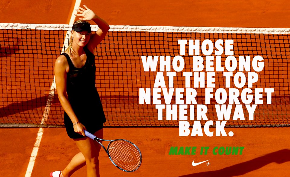 Nike Tennis Has Taken Over To Make Sure Maria Sharapova Feels The Love