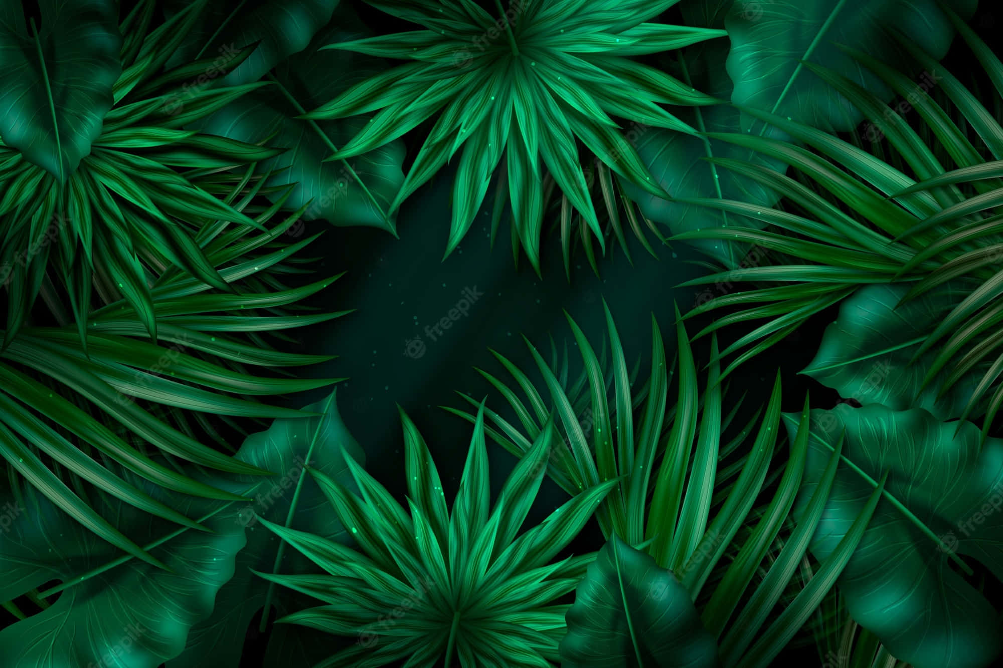 Aesthetic Palm Leaves Wallpaper