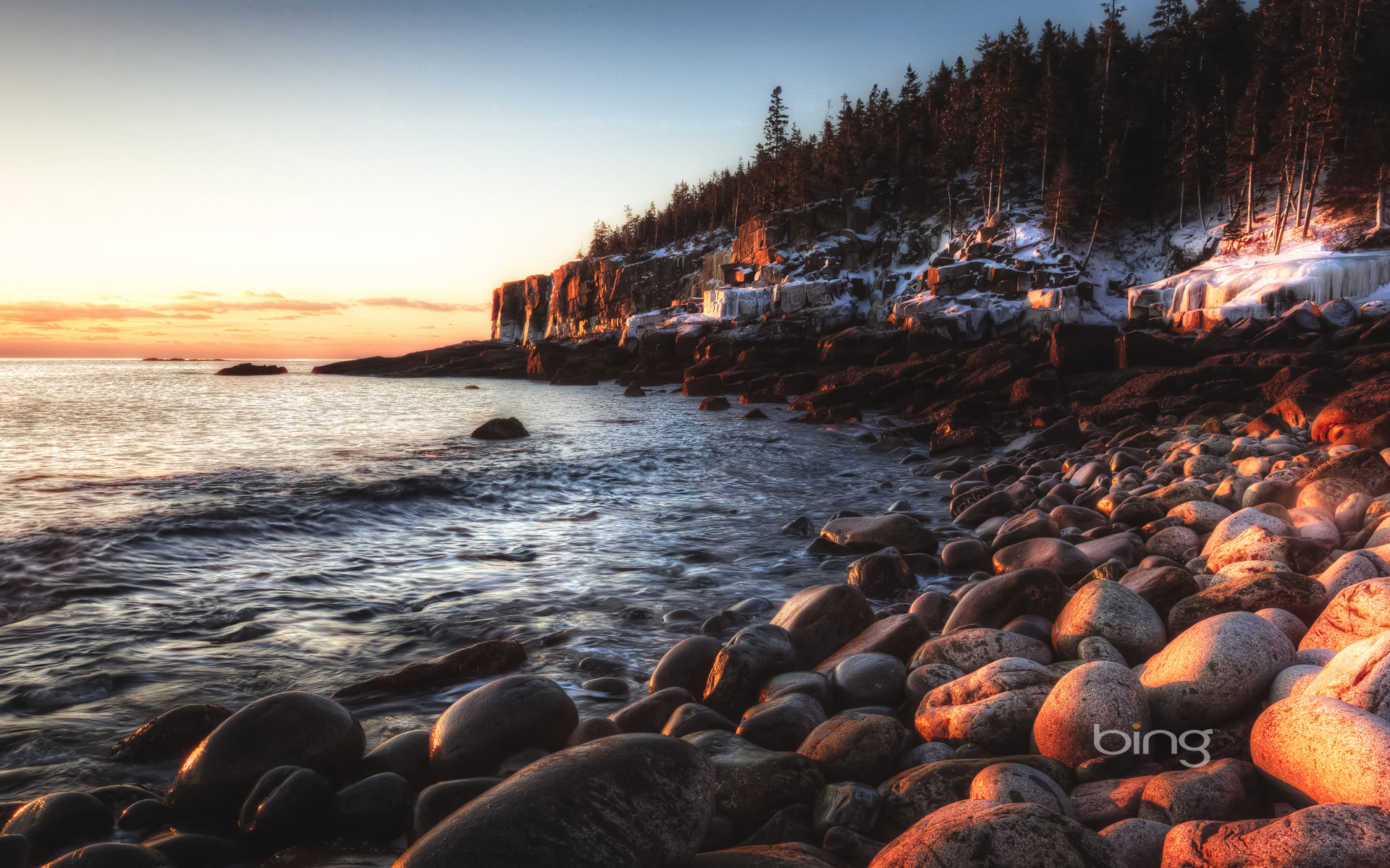 Otter Cliffs And Sea Stones In Acadia National Park Maine