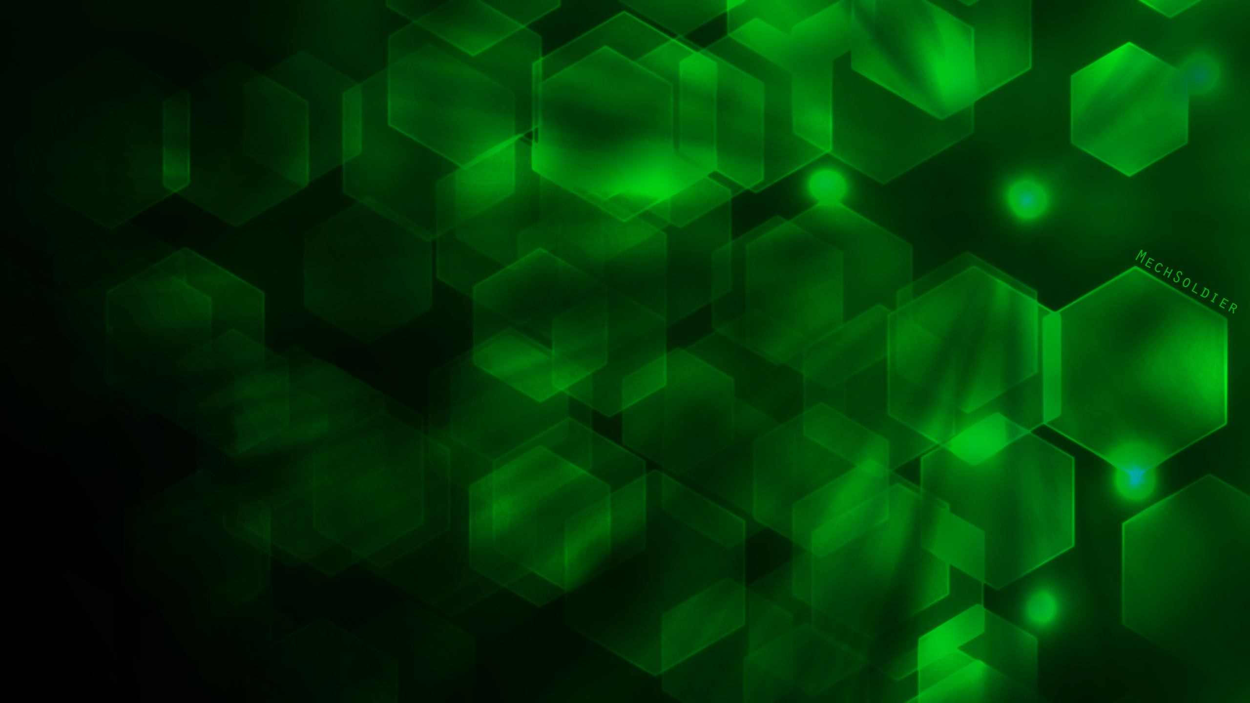 Green Hexagon Background Digital Wallpaper By