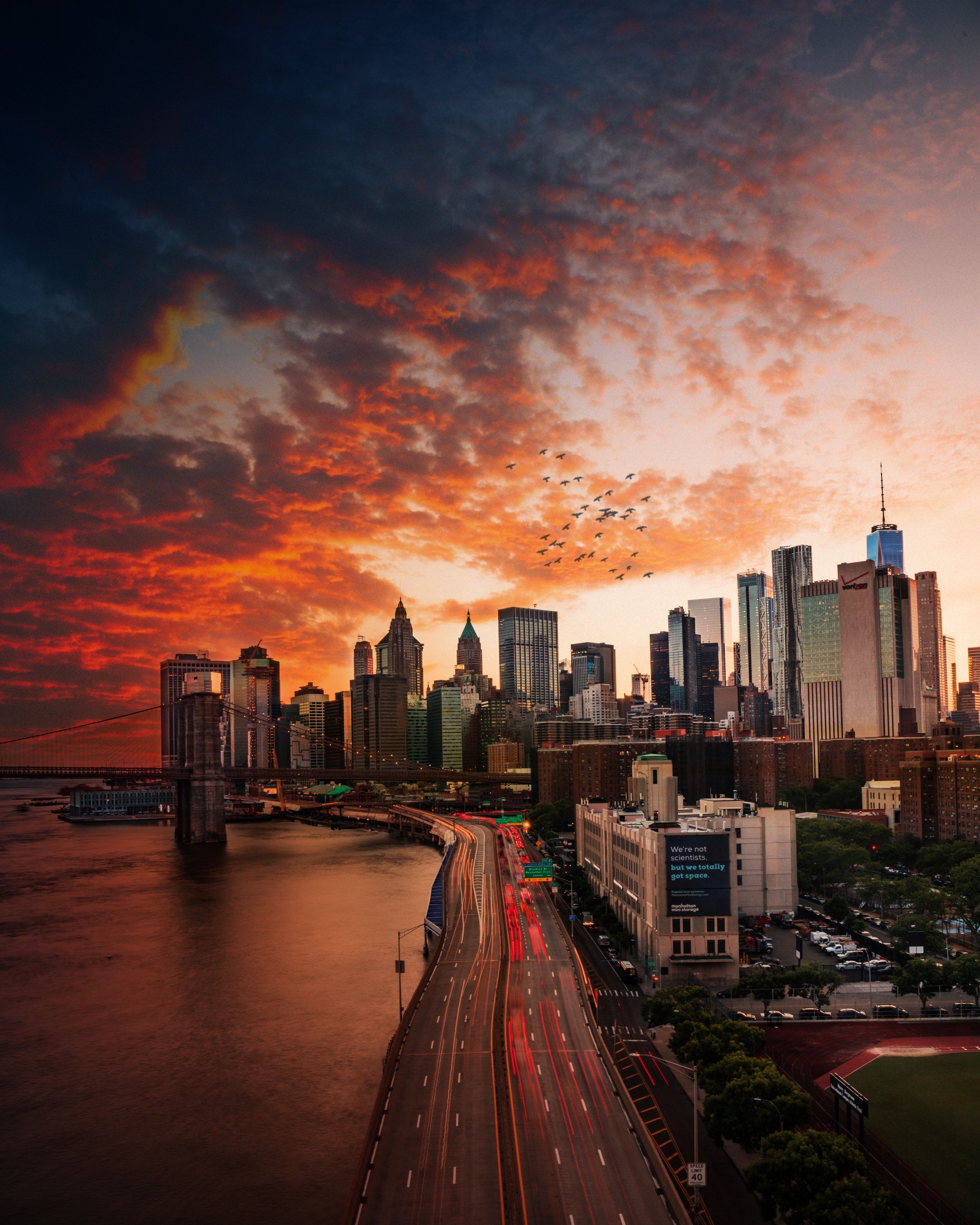 New York Sunset Wallpaper 4k HD Background On