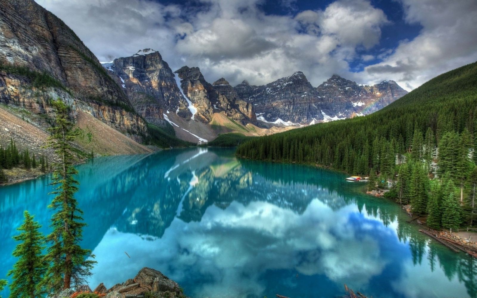 Mountain Lake Desktop Wallpaper   Widescreen   Full HD