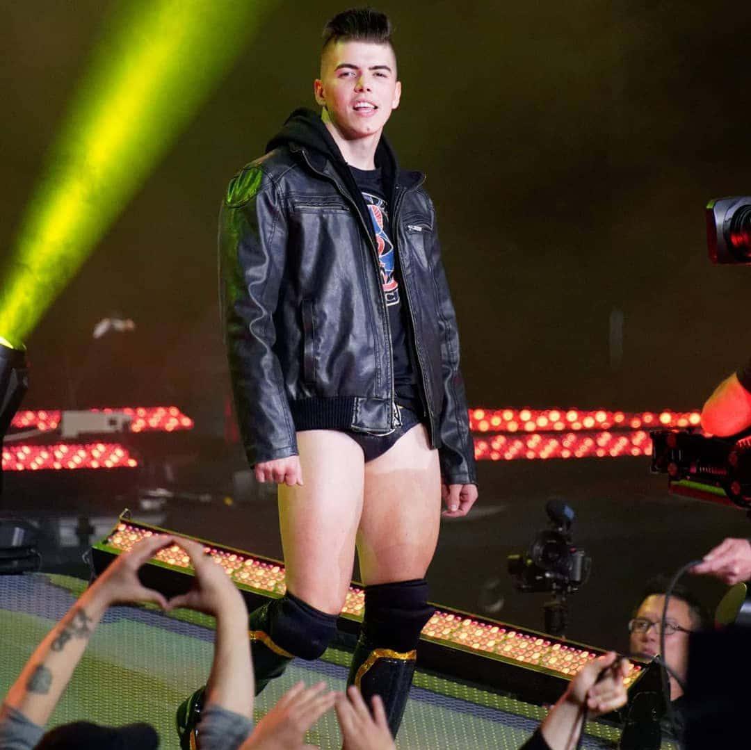 American Wrestler Sammy Guevara In A Leather Jacket