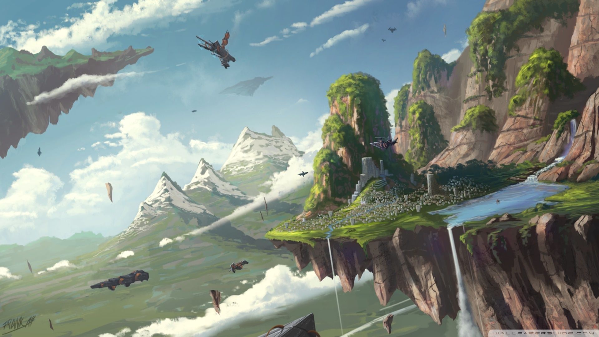 Floating Island Wallpaper On