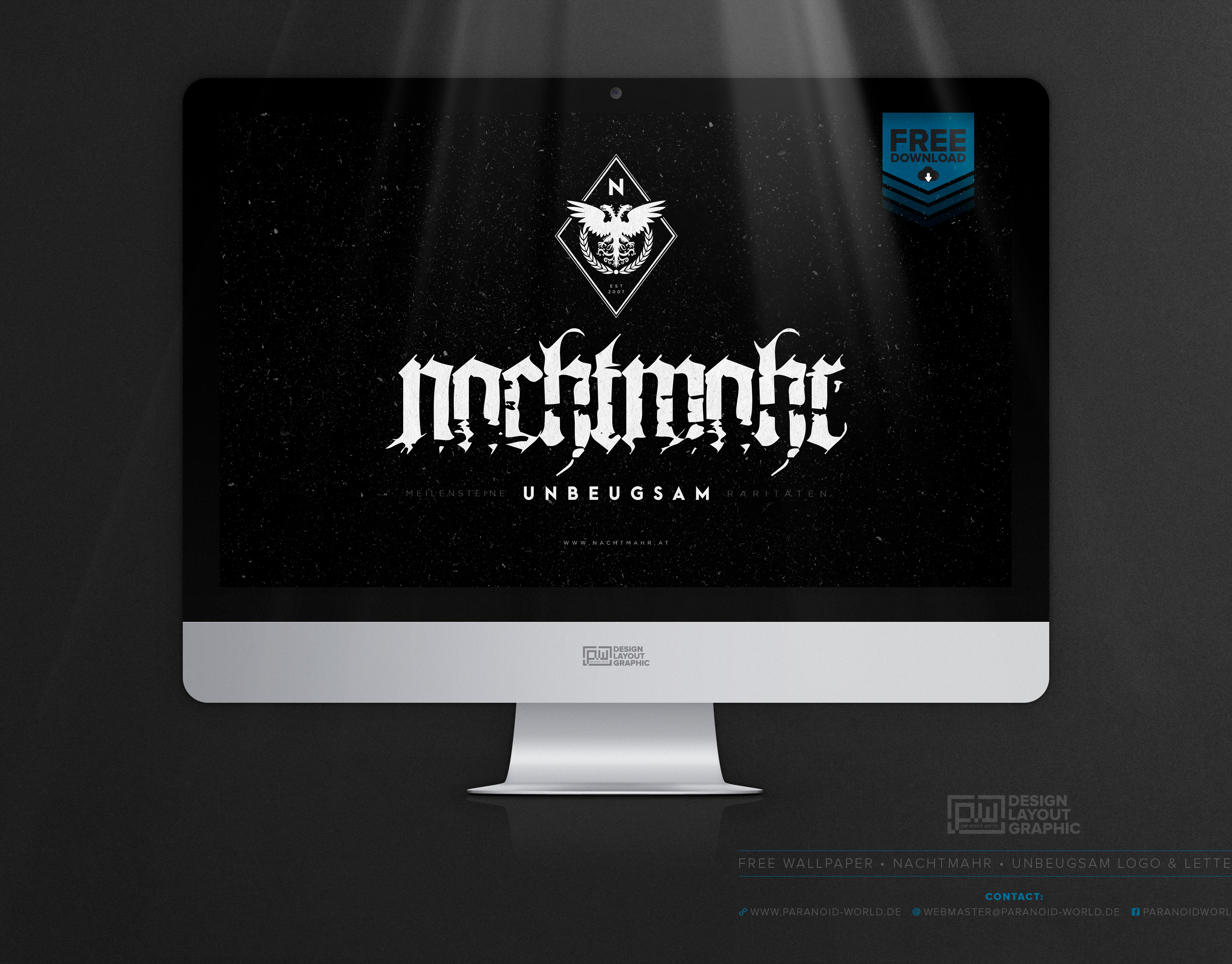Paranoid World Design Layout Graphic Nachtmahr Unbeugsam