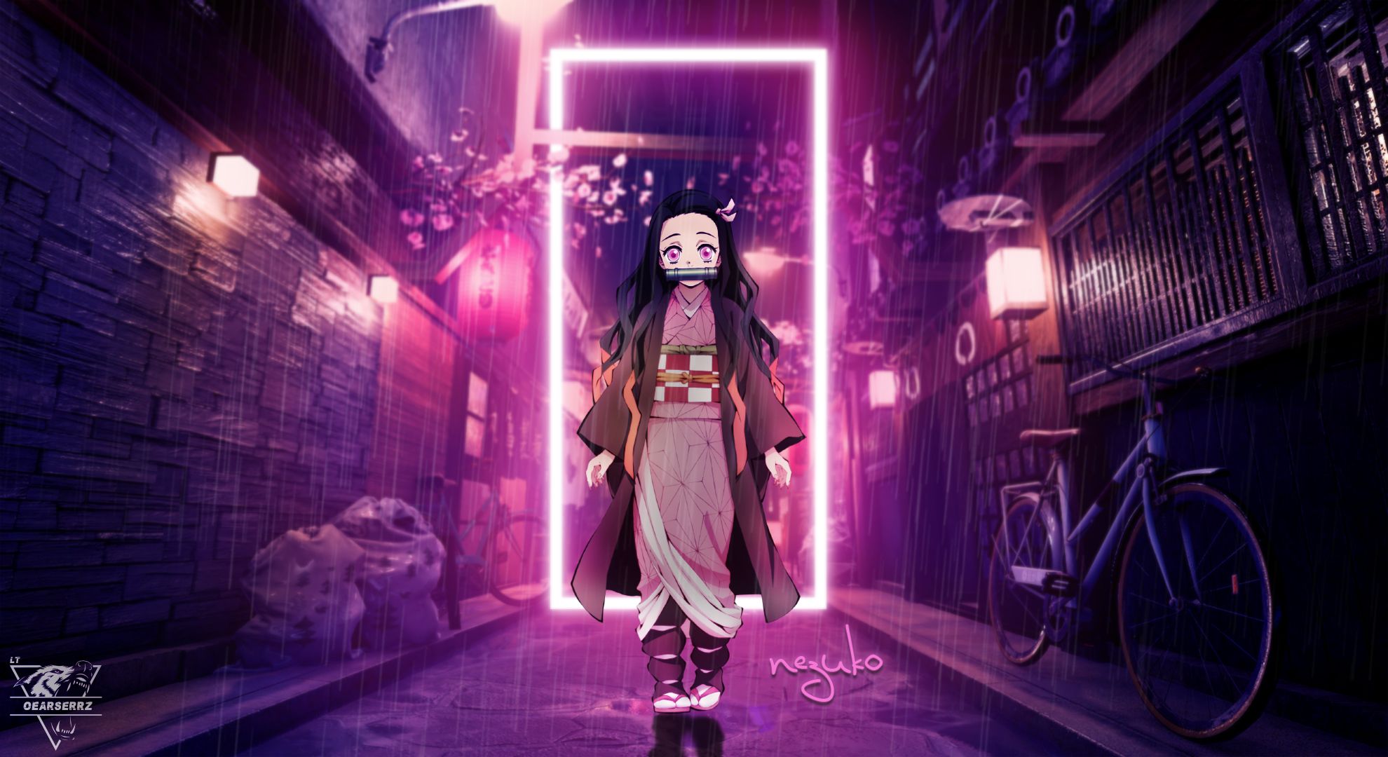 Nezuko Demon Slayer Wallpaper Desktop QHD