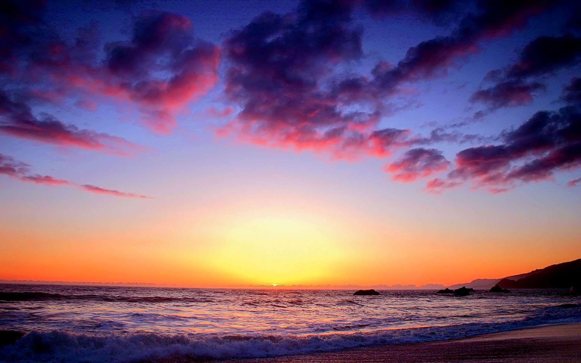 Download Beautiful Beach Sunset Landscape
