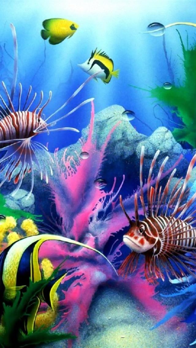 Cool Underwater World iPhone HD Wallpaper