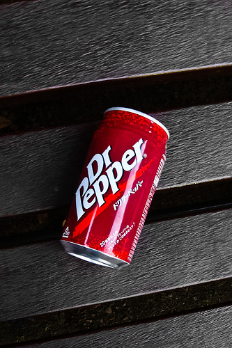 Dr Pepper On A Bench iPhone Wallpaper