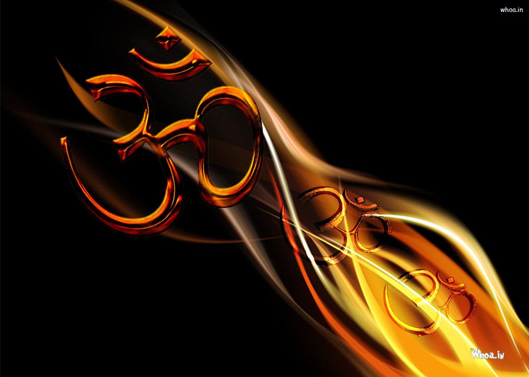 3d Light Om Symbol Wallpaper HD