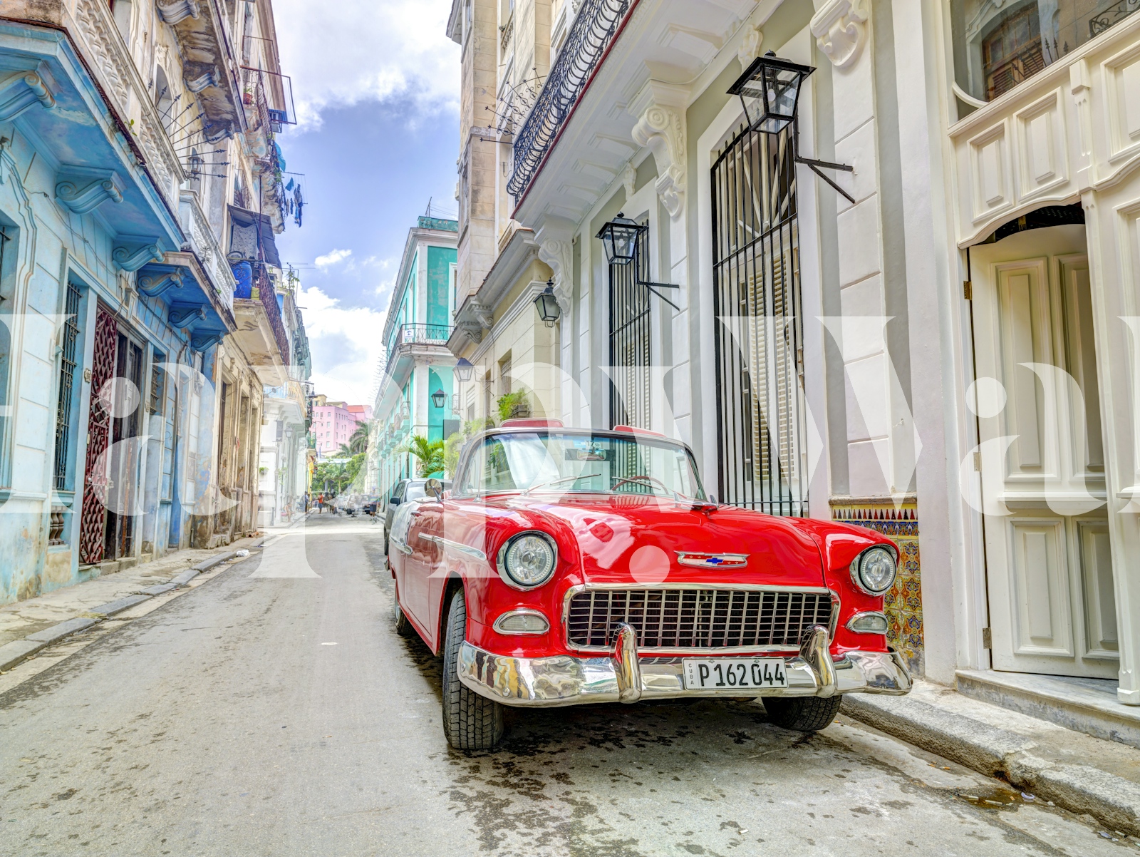 Cuban Vintage Car Street Wallpaper