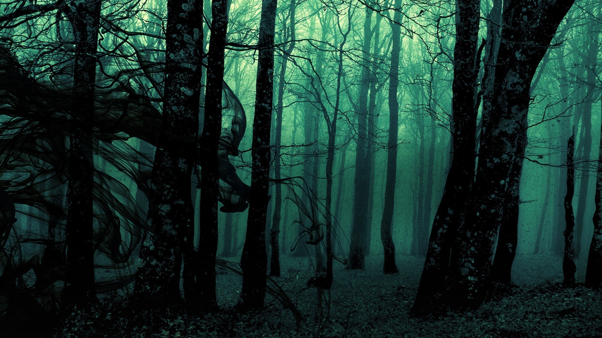 Forest Green Trees Dark Wallpaper HD