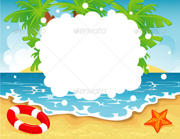Summer Beach Background Background Decorative