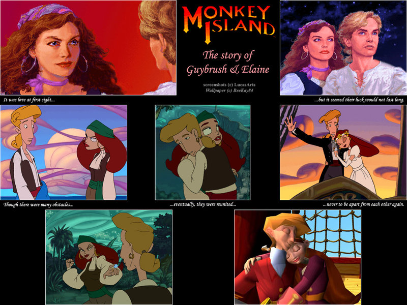 Guybrush And Elaine Wallpaper By Beekay84 Fan Art Games