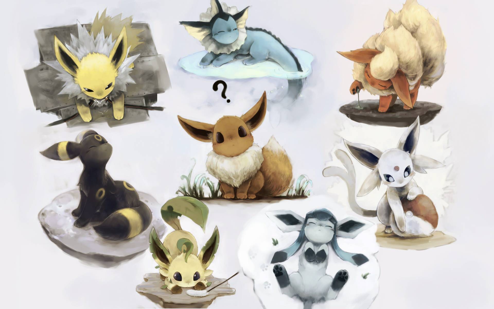 Pokemon Shiny Eevee Wallpaper S Evolutions
