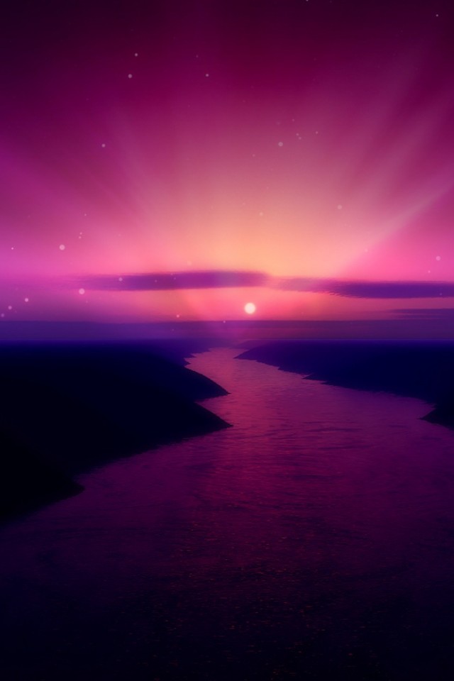 Purple Sunset IPhone 4s Wallpaper Download Wallpapers IPad 640x960
