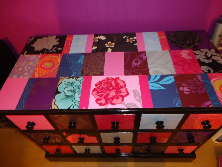 Free download Decoupaged Top of chest of drawers decoupaged with