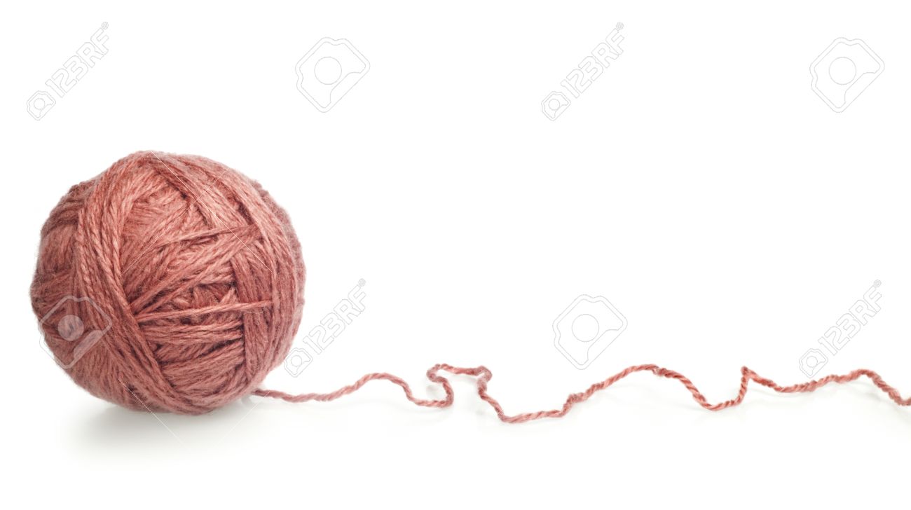 Tangle Of Knitting Yarn On White Background Stock Photo Picture
